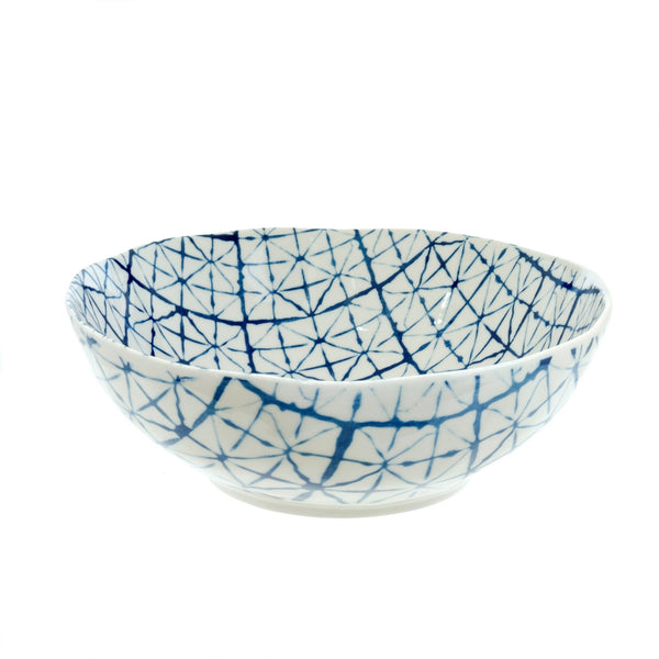 Shibori Bowl, Light Blue Large