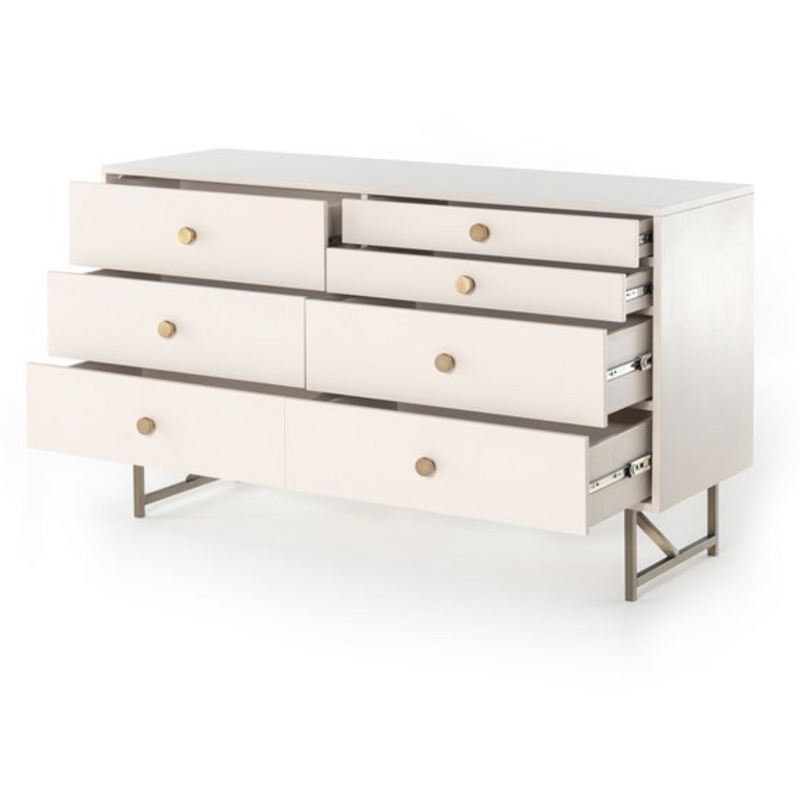 Van 7 Drawer Dresser in Matte Alabaster