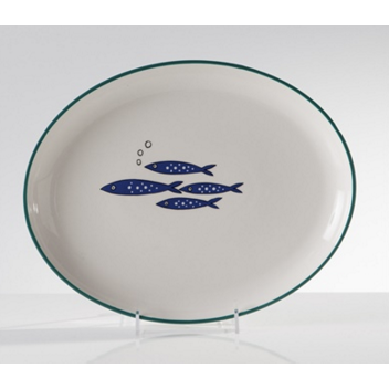 Pisces Oval Ceramic Platter
