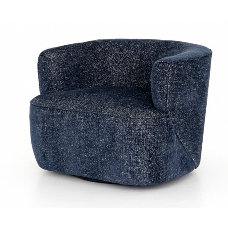 Mila Swivel Chair - Comal Azure