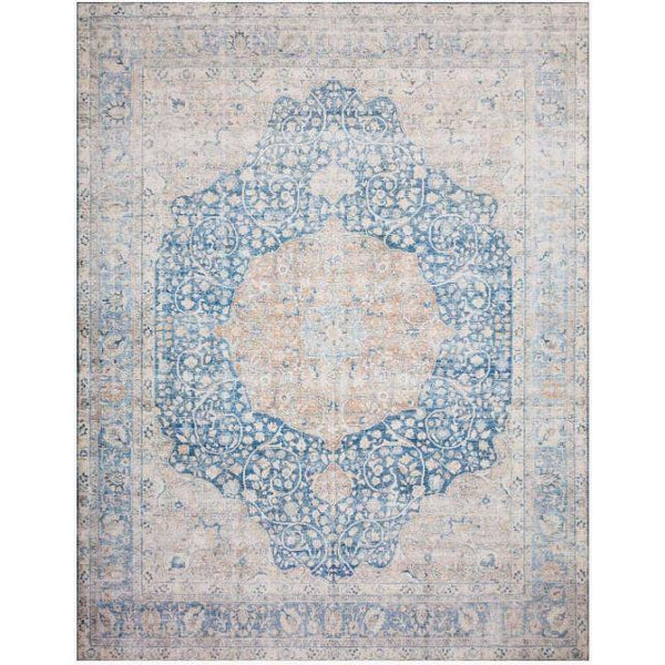 Layla Rug - Blue / Tangerine