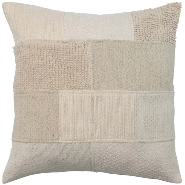 20" Cotton Patchwork Cushion