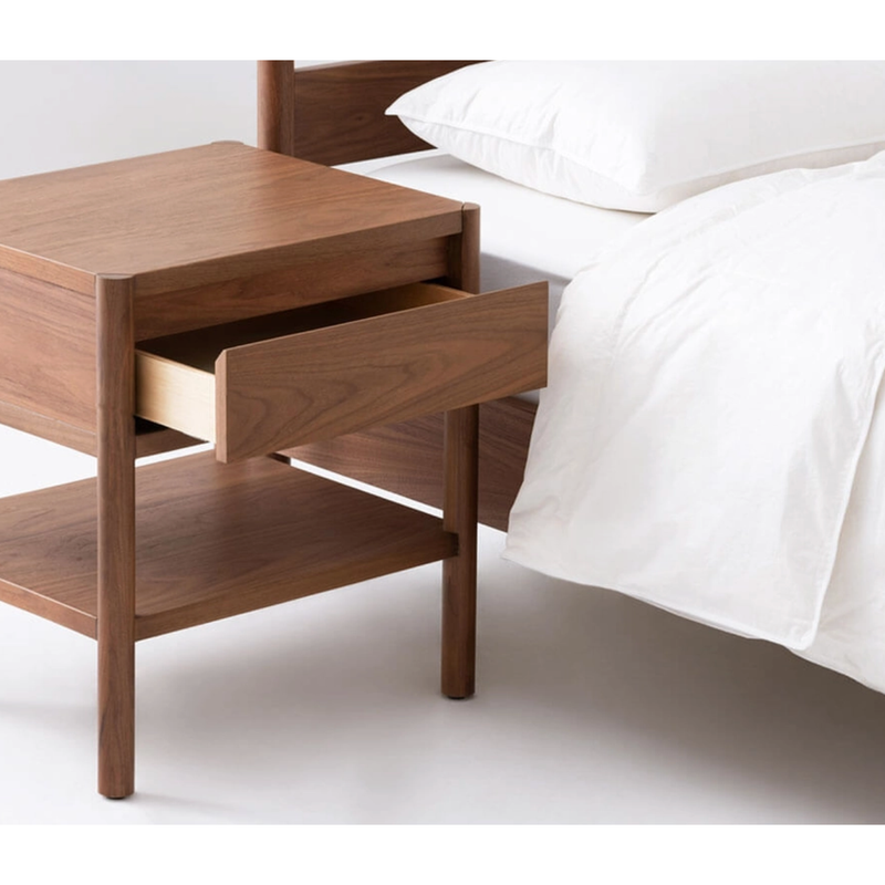 Monarch Single Drawer Walnut Nightstands