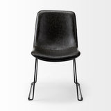 Sawyer Dining Chair - Faux Dark Brown Leather