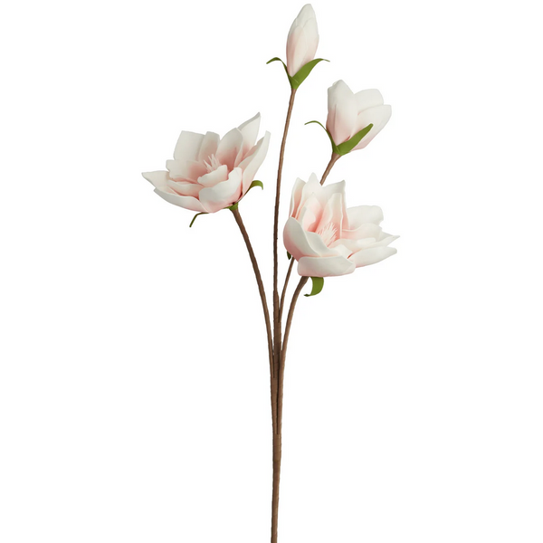Desert Four Bloom Magnolia Stem - Pink
