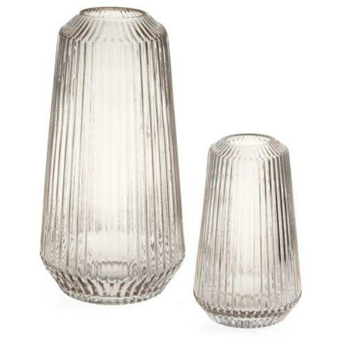 Nayan Small Ribbed Glass Vase