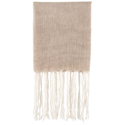 Fringed Linen Throw, Natural