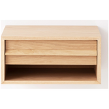 Marcel Open Shelf Floating Nightstand in Oak