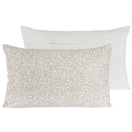 Embellished White Cushion
