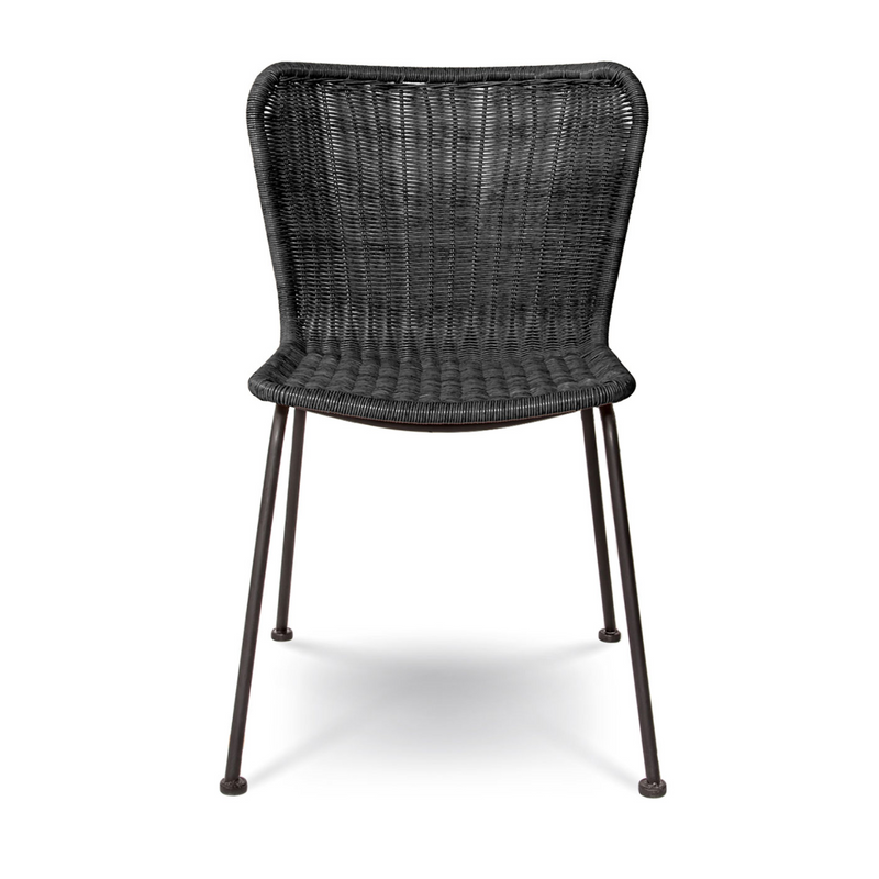 Calabria Wave Dining Chair - Black
