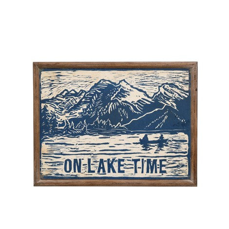 On Lake Time Wooden Wall Art