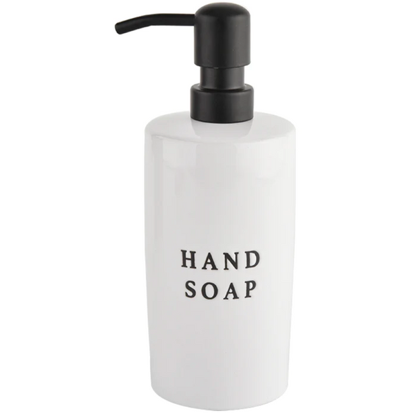 15oz White Stoneware Hand Soap Dispenser