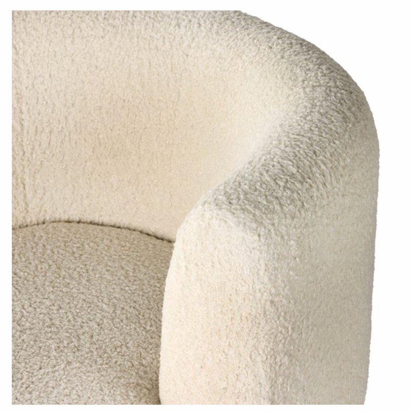 Tybalt Swivel Chair - Sheepskin Natural