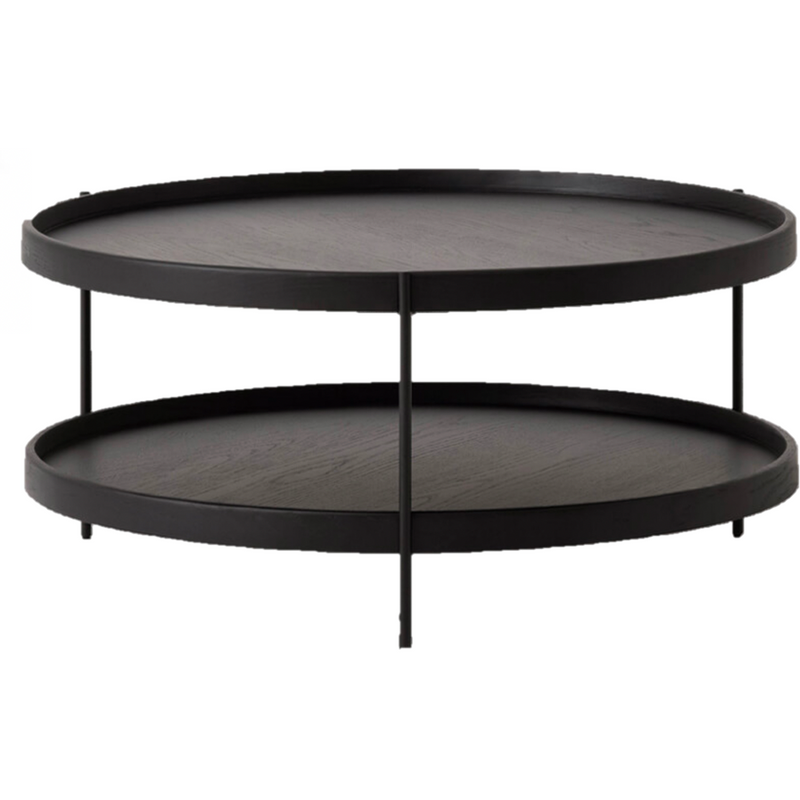 Sage Large Round Coffee Table - Black