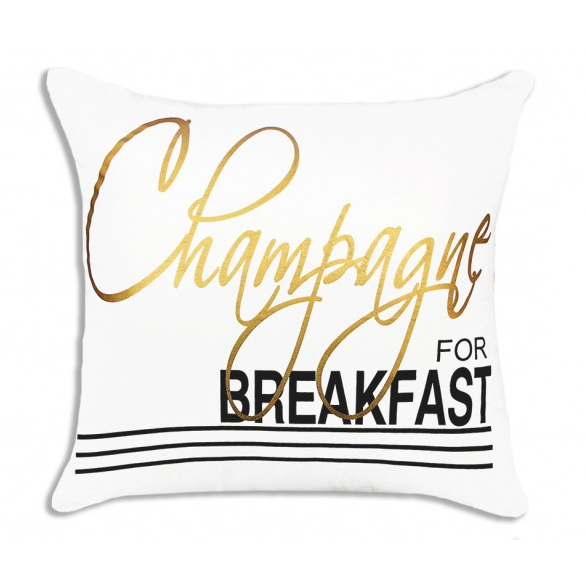 Champange for Breakfast Cushion