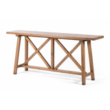 Trellis Console Table - Waxed Pine