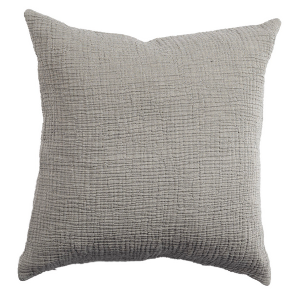 Crinkle Cushion - Charcoal 20"