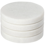 Marble Coasters Round White Set of Four