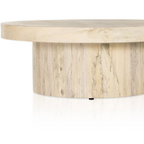 Hudson Pedestal Coffee Table in Bleached Spalted