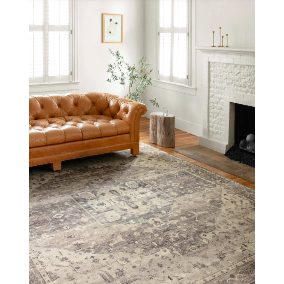 Hathaway Steel and Ivory Area Rug