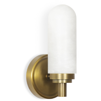 Salon Sconce Single in Natural Brass