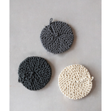 Round Cotton Crocheted Pot Holder, 3 Colours