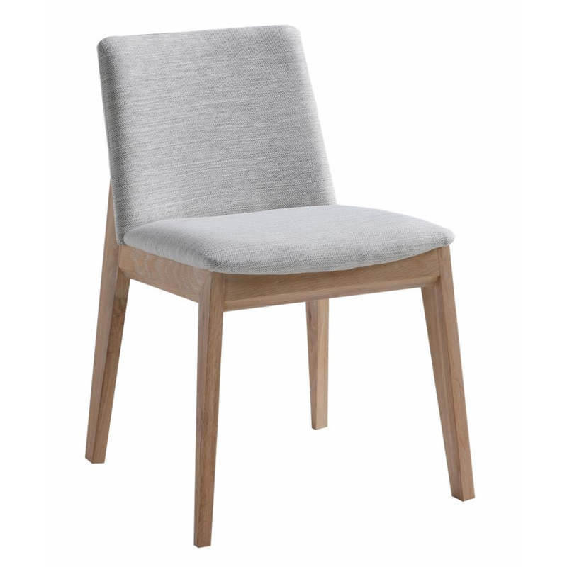 Dylan Oak Dining Chair in Light Grey