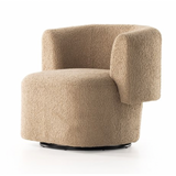 Tybalt Swivel Chair - Sheepskin Camel