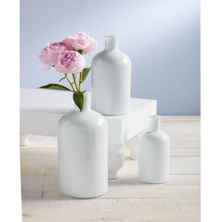 White Bottle Neck Vases