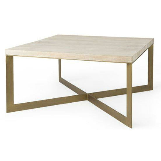 Faye Light Brown Wood Coffee Table