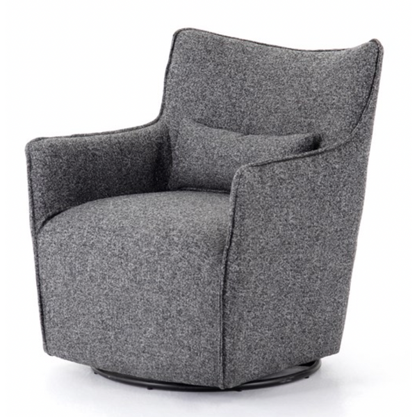 Kimble Swivel Chair in Bristol Charcoal