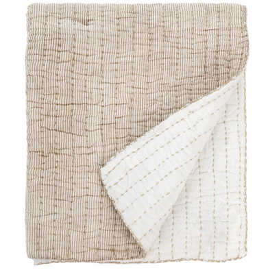 Cecily Quilted Throw - Mocha