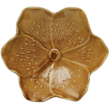Round Stoneware Flower Plate