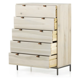 Trey 5 Drawer Dresser in Dove Poplar