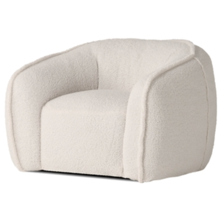 Buffy Accent Swivel Chair in Cream Boucle' – 122 West