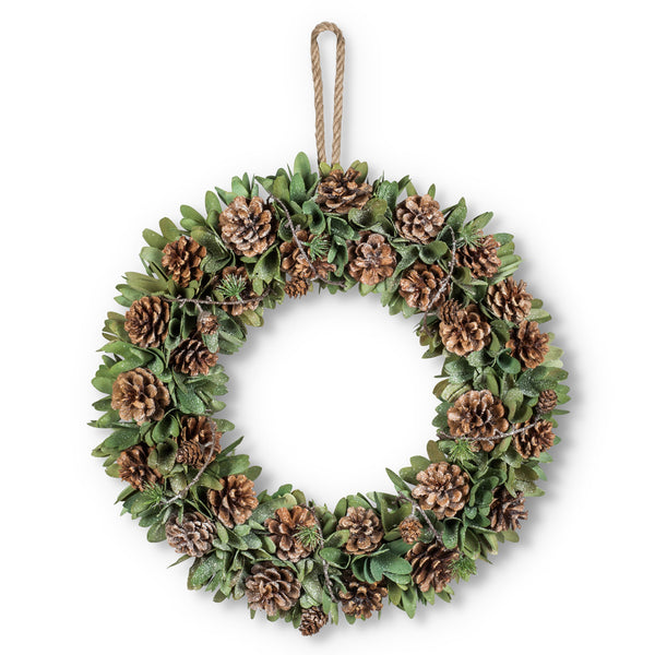 Large Wood & Cone Wreath