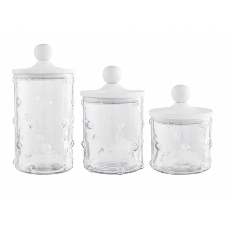 Hobnail Glass Canisters