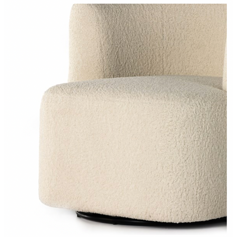 Tybalt Swivel Chair - Sheepskin Natural