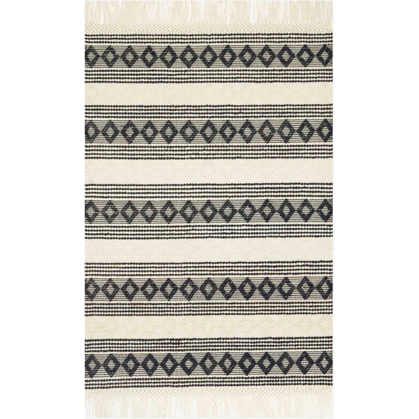Holloway Area Rug - Ivory and Black