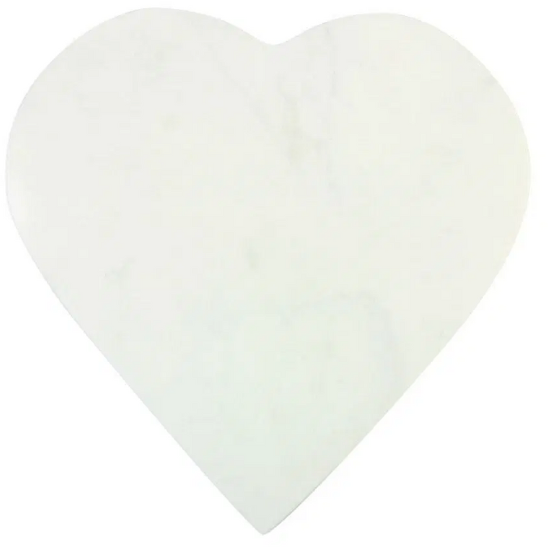 White Marble Heart Board
