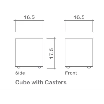 Cube with Casters in Lennon Isolation