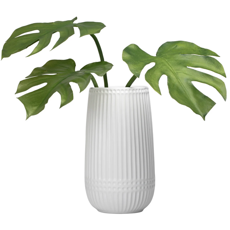 Aurora Ribbed Dot Vase - 9.5h"