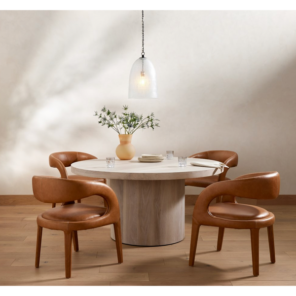 Hudson Round Dining Table - Ashen Walnut