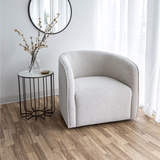 Evita Swivel Chair - Off White