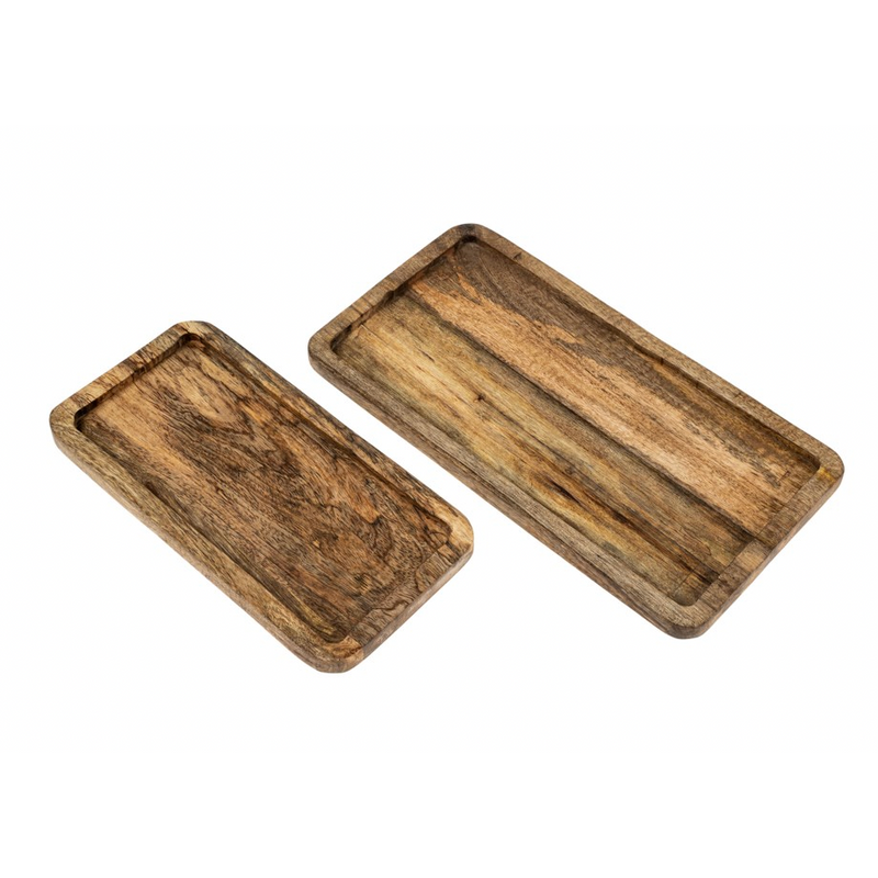 Pastoral Wooden Trays (Set of 2)