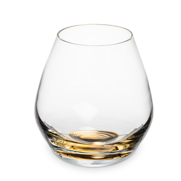 Metallic Base Stemless Goblet