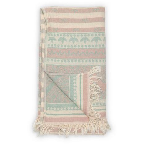 Zora Towel - Pink/Sage