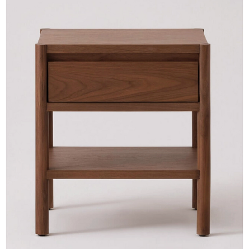 Monarch Single Drawer Walnut Nightstands