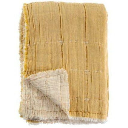 Maya Quilted Throw - Wheat