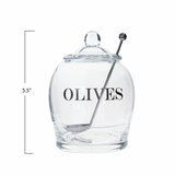 Glass Jar with Slotted Spoon